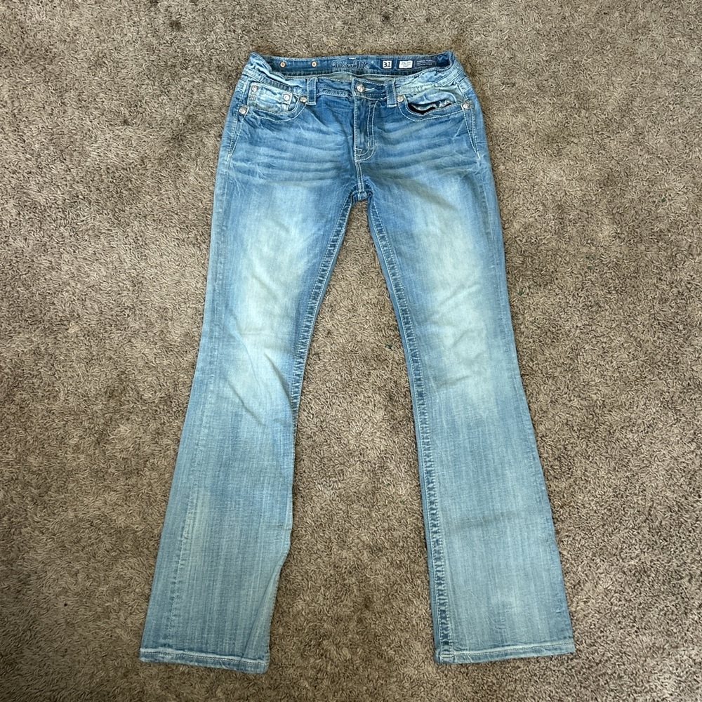 Miss Me Light Blue Boot Cut Jeans